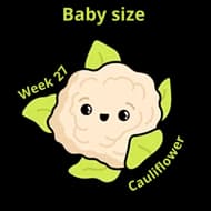 Baby size at 27 weeks cauliflower