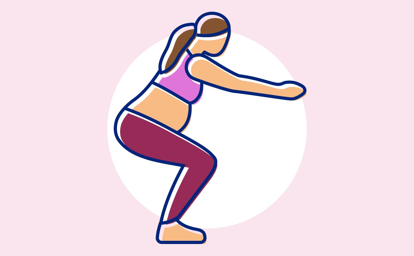 Pregnant woman doing squats