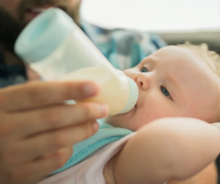 Baby drinking milk
